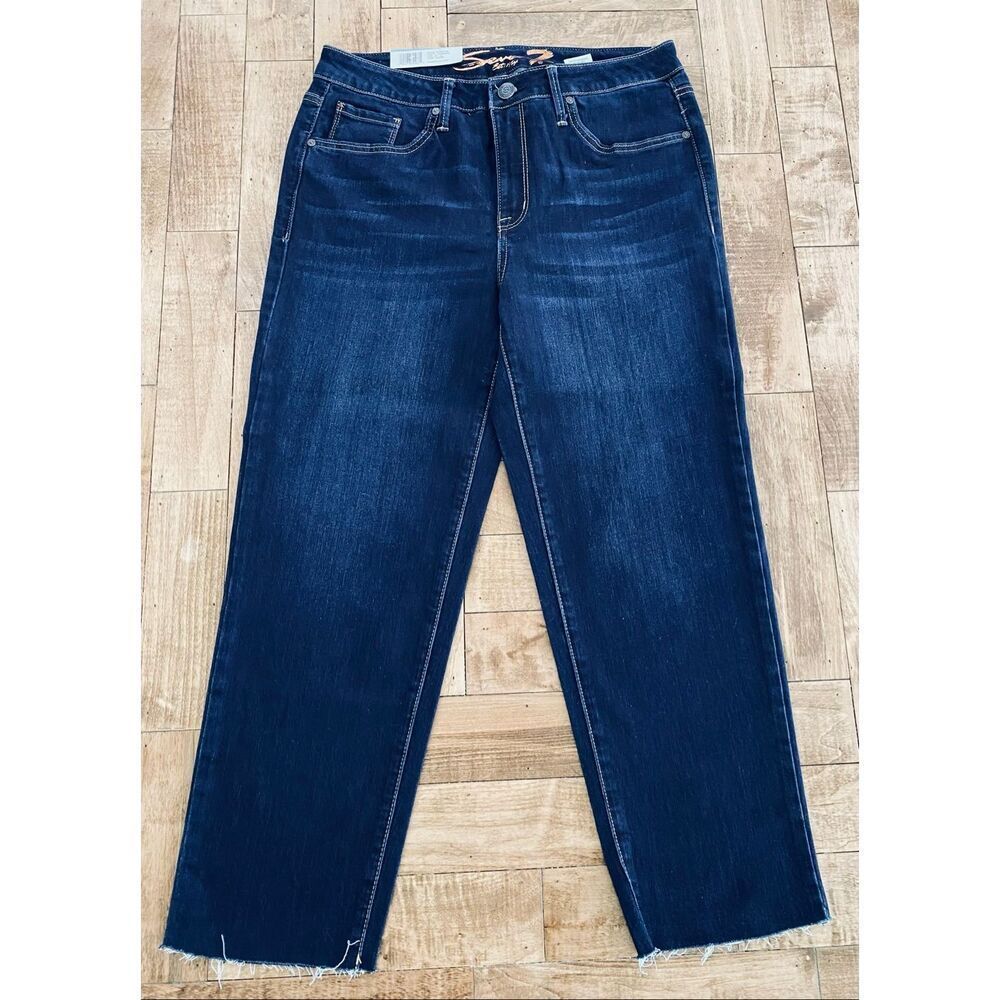 Seven7 Blue Jeans Tower Straight Crop Women’s Sz 10